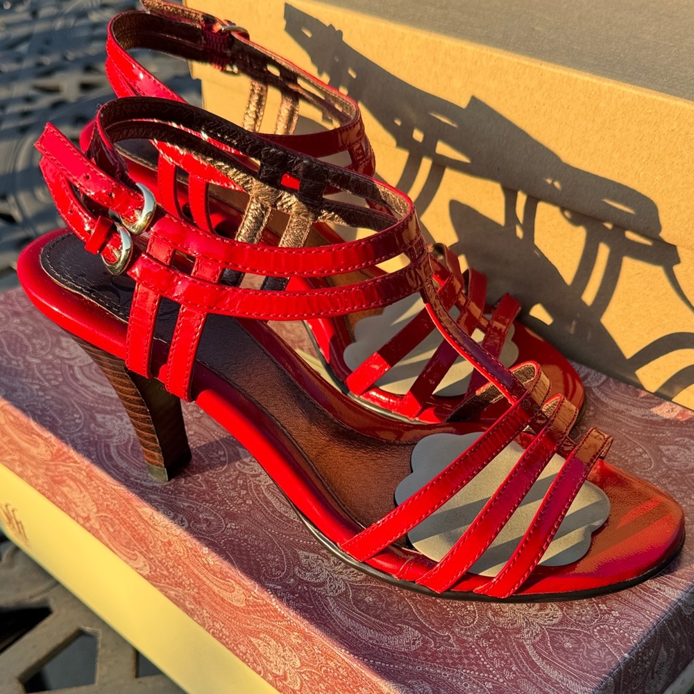 Sofft Red Strappy Heels